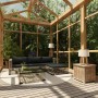 Set de muebles de jardín 5 pzas y cojines ratán sintético gris de vidaXL, Conjuntos de jardín - Ref: Foro24-46808, Precio: 48...