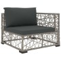 Set de muebles de jardín 5 pzas y cojines ratán sintético gris de vidaXL, Conjuntos de jardín - Ref: Foro24-46808, Precio: 48...