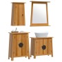 Conjunto de muebles de baño 4 piezas madera maciza de pino de , Muebles de baño - Ref: Foro24-3223463, Precio: 523,05 €, Desc...