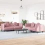 Juego de sofás con cojines 2 piezas terciopelo rosa de , Sofás - Ref: Foro24-3209260, Precio: 544,04 €, Descuento: %