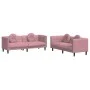 Juego de sofás con cojines 2 piezas terciopelo rosa de , Sofás - Ref: Foro24-3209260, Precio: 544,04 €, Descuento: %