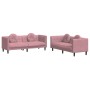 Juego de sofás con cojines 2 piezas terciopelo rosa de , Sofás - Ref: Foro24-3209260, Precio: 552,18 €, Descuento: %
