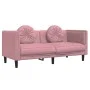Juego de sofás con cojines 2 piezas terciopelo rosa de , Sofás - Ref: Foro24-3209260, Precio: 544,04 €, Descuento: %