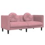 Juego de sofás con cojines 2 piezas terciopelo rosa de , Sofás - Ref: Foro24-3209260, Precio: 552,18 €, Descuento: %