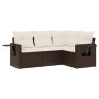 Set de sofás de jardín 4 pzas y cojines ratán sintético marrón de , Conjuntos de jardín - Ref: Foro24-3220112, Precio: 291,33...