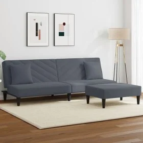 Juego de sofás con cojines 2 piezas terciopelo gris oscuro de , Sofás - Ref: Foro24-3216263, Precio: 292,59 €, Descuento: %