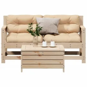 Juego de muebles de jardín 3 pzas y cojines madera maciza pino de , Conjuntos de jardín - Ref: Foro24-3250764, Precio: 261,65...