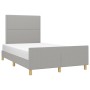 Estructura de cama con cabecero tela gris claro 120x190 cm de , Camas y somieres - Ref: Foro24-3270506, Precio: 155,41 €, Des...