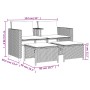 Sofá de jardín 2 plazas con mesa y taburetes ratán PE marrón de , Conjuntos de jardín - Ref: Foro24-368417, Precio: 224,55 €,...