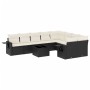Set de sofás de jardín 10 pzas cojines ratán sintético negro de , Conjuntos de jardín - Ref: Foro24-3252983, Precio: 608,82 €...