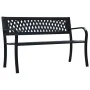Banco de jardín acero negro 125 cm de vidaXL, Bancos de jardín - Ref: Foro24-47943, Precio: 83,68 €, Descuento: %