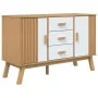 Aparador OLDEN madera maciza pino blanco y marrón 114x43x73,5cm de , Aparadores - Ref: Foro24-358599, Precio: 168,21 €, Descu...