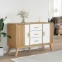 Aparador OLDEN madera maciza pino blanco y marrón 114x43x73,5cm de , Aparadores - Ref: Foro24-358599, Precio: 168,21 €, Descu...