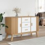 Aparador OLDEN madera maciza pino blanco y marrón 114x43x73,5cm de , Aparadores - Ref: Foro24-358599, Precio: 170,67 €, Descu...