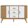 Aparador OLDEN madera maciza pino blanco y marrón 114x43x73,5cm de , Aparadores - Ref: Foro24-358599, Precio: 168,21 €, Descu...