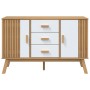 Aparador OLDEN madera maciza pino blanco y marrón 114x43x73,5cm de , Aparadores - Ref: Foro24-358599, Precio: 170,67 €, Descu...