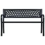 Banco de jardín acero negro 125 cm de vidaXL, Bancos de jardín - Ref: Foro24-47943, Precio: 83,68 €, Descuento: %