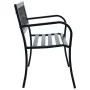 Banco de jardín acero negro 125 cm de vidaXL, Bancos de jardín - Ref: Foro24-47943, Precio: 83,68 €, Descuento: %