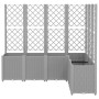 Jardinera con enrejado PP gris claro 160x120x140 cm de , Maceteros y jardineras - Ref: Foro24-367877, Precio: 223,21 €, Descu...