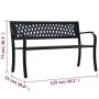 Banco de jardín acero negro 125 cm de vidaXL, Bancos de jardín - Ref: Foro24-47943, Precio: 83,68 €, Descuento: %