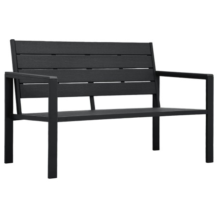 Banco de jardín HDPE negroo aspecto madera 120 cm de vidaXL, Bancos de jardín - Ref: Foro24-47878, Precio: 165,93 €, Descuent...