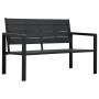 Banco de jardín HDPE negroo aspecto madera 120 cm de vidaXL, Bancos de jardín - Ref: Foro24-47878, Precio: 165,93 €, Descuent...