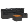 Set de sofás de jardín 6 piezas y cojines ratán sintético negro de , Conjuntos de jardín - Ref: Foro24-3264709, Precio: 342,1...