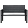 Banco de jardín HDPE negroo aspecto madera 120 cm de vidaXL, Bancos de jardín - Ref: Foro24-47878, Precio: 165,93 €, Descuent...