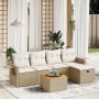 Juego de sofás jardín con cojines 6 pzas ratán sintético beige de , Conjuntos de jardín - Ref: Foro24-3264943, Precio: 374,39...