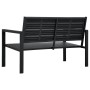 Banco de jardín HDPE negroo aspecto madera 120 cm de vidaXL, Bancos de jardín - Ref: Foro24-47878, Precio: 165,93 €, Descuent...