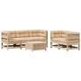 Juego de muebles de jardín 6 pzas y cojines madera maciza pino de , Conjuntos de jardín - Ref: Foro24-3250808, Precio: 656,24...