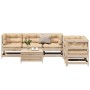 Juego de muebles de jardín 6 pzas y cojines madera maciza pino de , Conjuntos de jardín - Ref: Foro24-3250808, Precio: 656,24...
