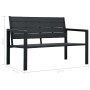 Banco de jardín HDPE negroo aspecto madera 120 cm de vidaXL, Bancos de jardín - Ref: Foro24-47878, Precio: 165,93 €, Descuent...