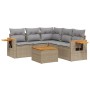 Juego de sofás jardín con cojines 6 pzas ratán sintético beige de , Conjuntos de jardín - Ref: Foro24-3226808, Precio: 382,63...