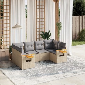 Juego de sofás jardín con cojines 6 pzas ratán sintético beige de , Conjuntos de jardín - Ref: Foro24-3227102, Precio: 399,26...