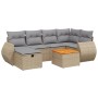 Juego de sofás jardín con cojines beige mezcla 7 pzas ratán PE de , Conjuntos de jardín - Ref: Foro24-3265063, Precio: 440,28...