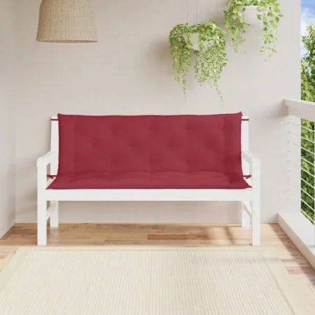 Cojines de banco de jardín 2 uds rojo tinto 150x50x7 cm de , Cojines para sillas y sofás - Ref: Foro24-361706, Precio: 47,77 ...
