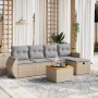 Juego de sofás jardín con cojines beige mezcla 6 pzas ratán PE de , Conjuntos de jardín - Ref: Foro24-3265056, Precio: 359,49...