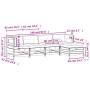 Set muebles jardín 5 pzas con cojines madera maciza pino blanco de , Conjuntos de jardín - Ref: Foro24-3250841, Precio: 434,2...