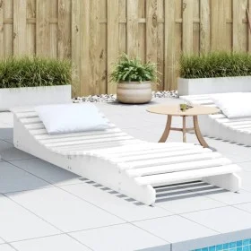 Solid white pine wood lounger 205x60x31.5 cm by , Loungers - Ref: Foro24-832574, Price: 101,39 €, Discount: %