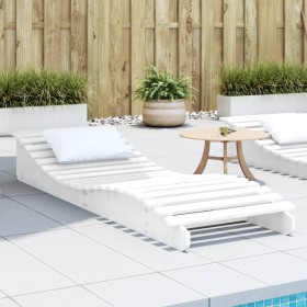 Tumbona de madera maciza de pino blanca 205x60x31,5 cm de , Tumbonas - Ref: Foro24-832574, Precio: 102,68 €, Descuento: %