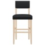 Taburetes altos 2 uds madera maciza de caucho y cuero sintético de , Taburetes de cocina - Ref: Foro24-4006196, Precio: 117,2...