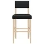 Taburetes altos 2 uds madera maciza de caucho y cuero sintético de , Taburetes de cocina - Ref: Foro24-4006196, Precio: 81,22...