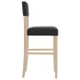 Taburetes altos 2 uds madera maciza de caucho y cuero sintético de , Taburetes de cocina - Ref: Foro24-4006196, Precio: 81,22...
