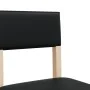 Taburetes altos 2 uds madera maciza de caucho y cuero sintético de , Taburetes de cocina - Ref: Foro24-4006196, Precio: 81,22...