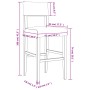 Taburetes altos 2 uds madera maciza de caucho y cuero sintético de , Taburetes de cocina - Ref: Foro24-4006196, Precio: 117,2...