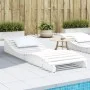 Tumbona de madera maciza de pino blanca 205x70x31,5 cm de , Tumbonas - Ref: Foro24-832581, Precio: 133,09 €, Descuento: %