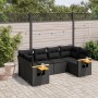 Set de sofás de jardín 6 piezas y cojines ratán sintético negro de , Conjuntos de jardín - Ref: Foro24-3227098, Precio: 416,4...