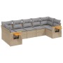 Set sofás de jardín 7 piezas y cojines ratán sintético beige de , Conjuntos de jardín - Ref: Foro24-3227109, Precio: 471,71 €...