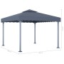 Cenador gris antracita aluminio 300x300 cm de vidaXL, Carpas y cenadores - Ref: Foro24-48059, Precio: 357,71 €, Descuento: %